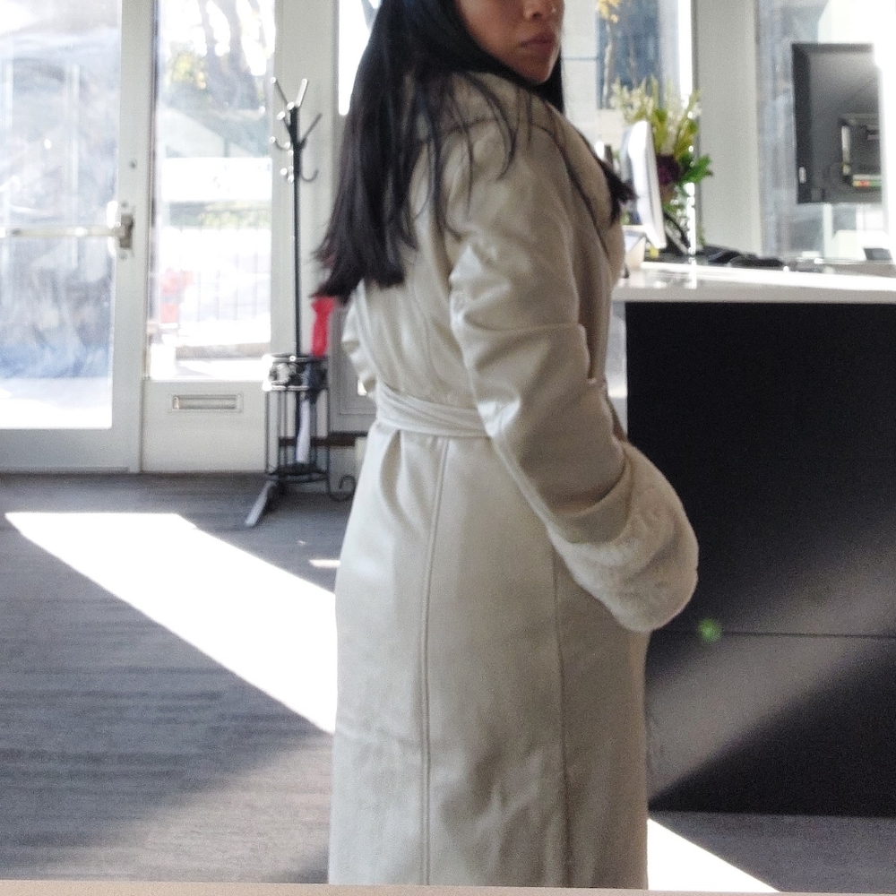 House of Harlow faux fur leather coat